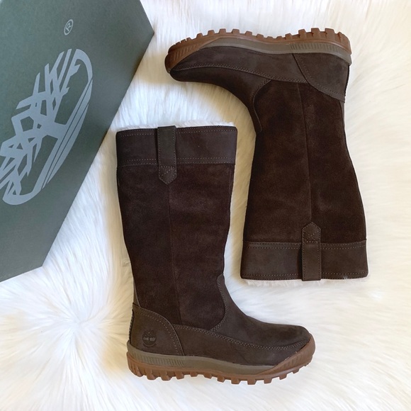 Timberland Brown MT Hayes Waterproof Pull On Boots - Picture 2 of 5